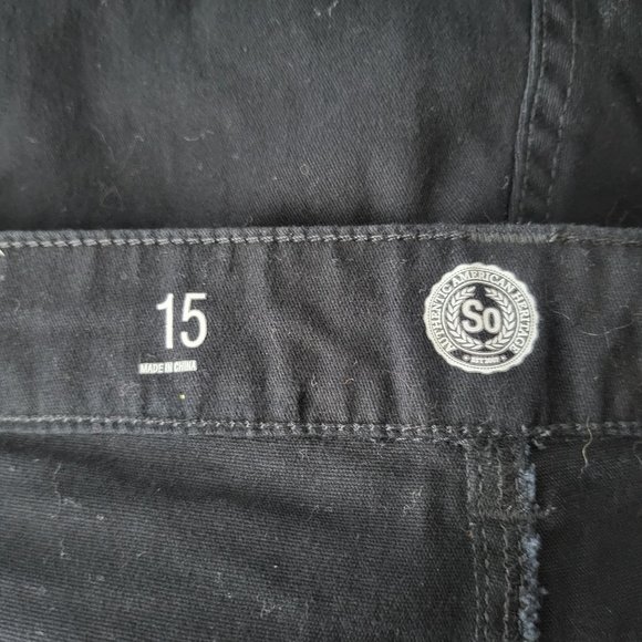 NWT So Juniors Black Skinny Stretch 31" Inseam Uniform Pants Size 15 Neutral… - Picture 10 of 13